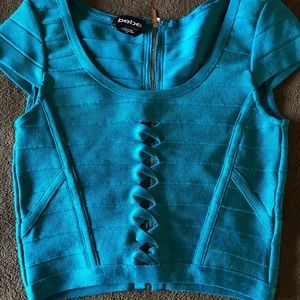 Turquoise’s Bebe top
